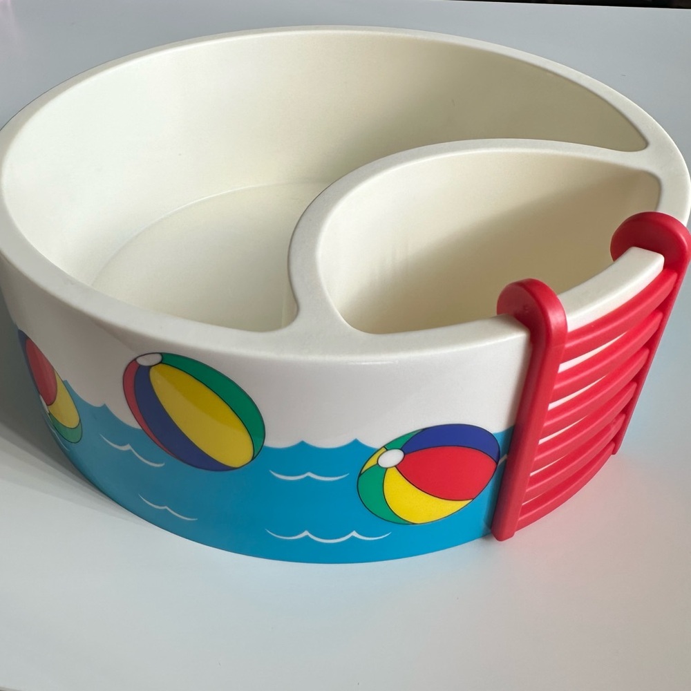 Avon Pool Beach Ball Chip and Dip Serving Bowl